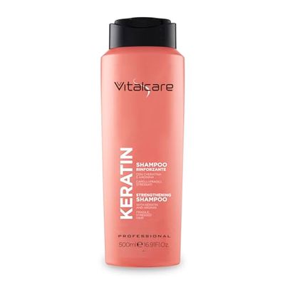 Vitalcare Keratin Oil Shampoo - Kératine et protéines pour cheveux fragiles et stressés, 500 millilitres