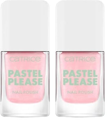Catrice Pastel Please Vernis à ongles n° 010, rose, durable, hautement pigmenté, scintillant, couleur intense, sans acétone, végétalien, sans particules de microplastique, sans parfum, 10,5 ml