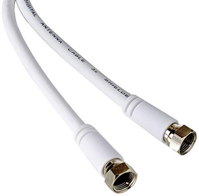 Goobay SAT-antennekabel (klasse A+, 95 dB), 3X afgeschermd; satellietantennekabel (klasse A+, 95 dB), 3 x afgeschermd, 1,5 m, wit - F-stekker > F-stekker (volledig afgeschermd)