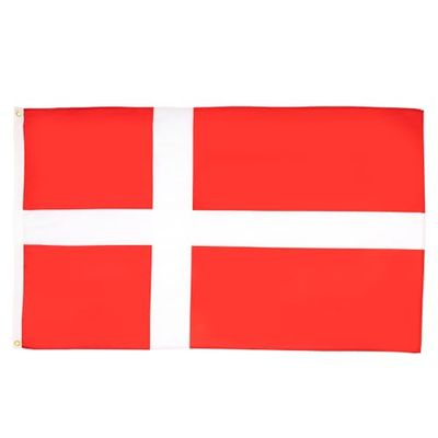 AZ FLAG - Drapeau Danemark - 150x90 cm - Drapeau Danois 100% Polyester Avec Oeillets Métalliques Intégrés - Pavillon 110 g