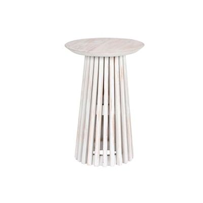 Home ESPRIT Mesita Auxiliar Blanco Madera de Mindi 40 x 40 x 60 cm