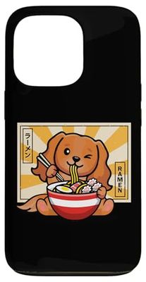 Funny Kawaii Ramen Kids Ruby Cavalier Spaniel Dog Lover Coque pour iPhone 13 Pro