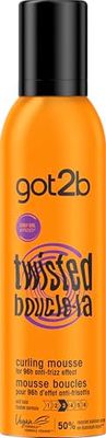 Schwarzkopf - Got2b - Mousse Coiffante Cheveux - Définition des Boucles - Anti-Frisottis - Ondulés à Bouclés - Aérosol 250 ml
