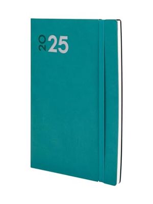 Finocam - Dynamic Mara 2025 Weekly Horizontal View Agenda January 2025 - December 2025 (12 months) Green Spanish