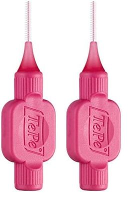 Tepe - Cabezales interdentales para cepillo de dientes (con colgador, 0,4 mm), color rosa, 8 unidades (Paquete de 2)
