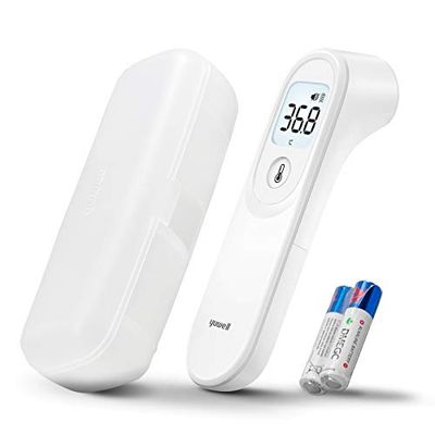 yuwell Termometro Infrarrojos para Adultos et Enfants, Termometro Digital Frente sin Contacto, Lecture Précise et Instantanée et Alarme de Fièvre e e Estuche Incluy