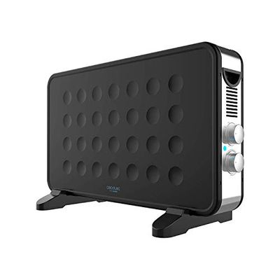 Cecotec Convecteur Ready Warm 6500 Turbo Convection. Puissant, Thermostat Réglable, 3 modes, Pieds, Protection contre les surchauffes, Silencieux, Chaleur 360º, 2000 W. (Design)