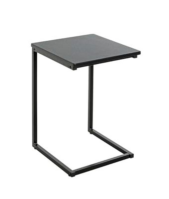 HAKU Möbel Bijzettafel zwart, MDF, metaal - Maat: B 33 cm x H 60 cm x D 35 cm, Stijl: Modern