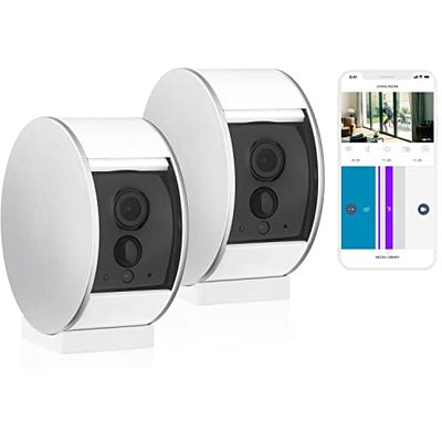 Somfy 1870469 - Duo Pack Indoor Camera, Cámara vigilancia WiFi, Full HD, micrófono, Altavoz y Sensor de Movimiento, Compatible con Alexa, Google Asistant y Apple HomeKit
