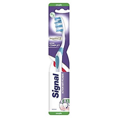 Signal - Spazzolino da denti x12 morbido, Integral 8 Soin Complet, per una perfetta igiene orale, riciclabile (confezione da 12)