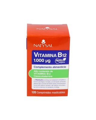 VITAMINA B12 1000 mcgrs. | 120 Comprimidos. Estimulante del metabolismo energético | Natysal