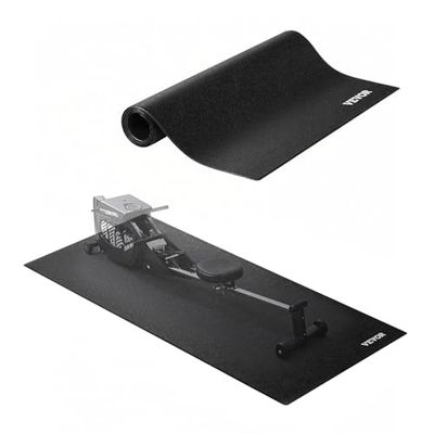 VEVOR Löpbandsmatta för mattgolv, 600 x 1300 x 4 mm träningsutrustningsmatta för elliptisk och promenaddyna, PVC-golvskydd med hög densitet, vattentätt och halkfritt för hemmagym