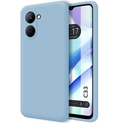 Tumundosmartphone Funda Silicona Líquida Ultra Suave para Realme C33 Color Azul