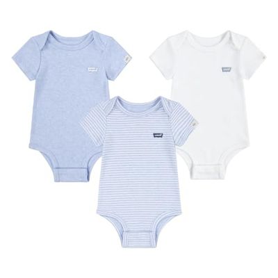 Levi's Baby LVN 3PK Bodysuit Set 6EK340 gecoördineerde outfits, EGRET, NB0-3, Egrot, NB0-3
