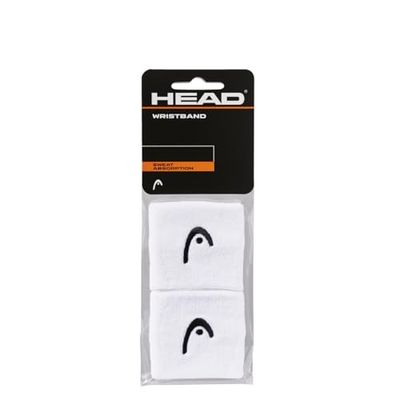 HEAD Uniseks volwassenen 2,5 zweetband, wit, eenheidsmaat