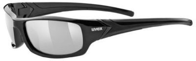 uvex Sportstyle 211, óculos desportivos unissexo, de espelho, conforto sem pressão e suporte perfeito, preto/litemirror prateado, um tamanho