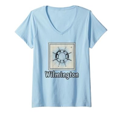 Donna Wilmington Nautical - Barca a vela a vela Maglietta con Collo a V
