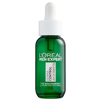 L'Oréal Men Expert - Siero anti-imperfezioni - Elimina le Imperfezioni e Marchi Post-Acne - Arricchito con Niacinamide e Acido salicilico - Derma Control - 30 ml