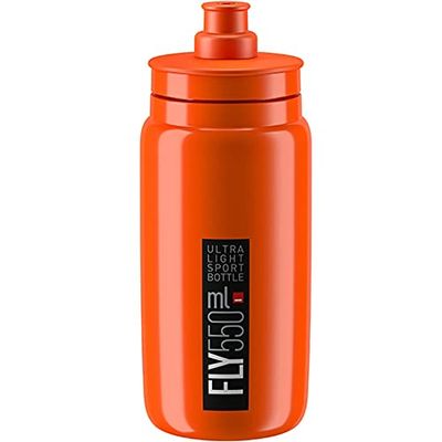 Elite Bidon Fly Orange Logo Sport, Noir (Noir), 550ml