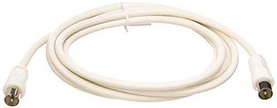 PRO SIGNAL JR9009/2M WHITE-ROHS TV Aerial Lead, Coax Plug to Coax Plug, 2m White