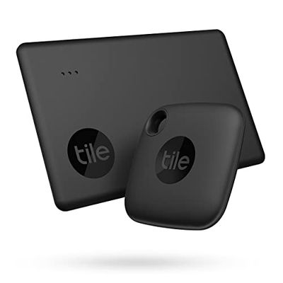 Tile Starter Pack (2022) Bluetooth Set di cerca oggetti - 2 Pezzi (1 Mate, 1 Slim), compatibile con Alexa e Google Smart Home, iOS e Android, Trova chiavi, portafogli, telecomandi e altro
