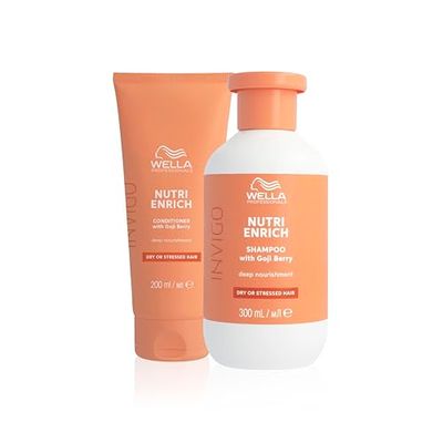 Bundle of Wella Professionals Nutri-Enrich Shampoo 300ml + Wella Professionals Professional Conditioner 200ml