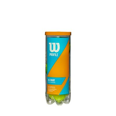 Palline da Tennis Profile All Court, Tubo con 3 Palline, per Tutte le Superfici, Giallo