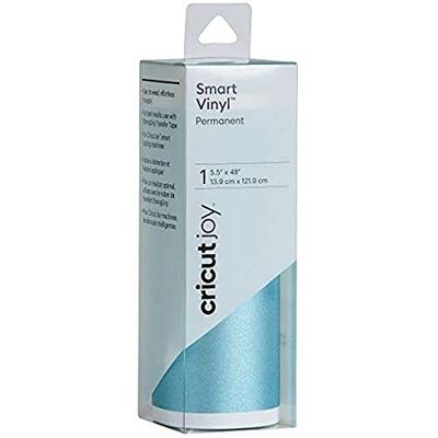Cricut Smart Vinyl, Permanent Shimmer Light Blue, for Cricut Joy