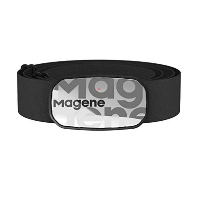 Magene H603 pulsmätare bröstbälte HRM fitness tracker IP67 vattentätt stöd Bluetooth 4.2 och ANT+, kompatibel Wahoo, Zwift, Strava, Elite HRV vit