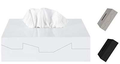 Spirella Silhouette Collection Tissue Box 24.8 x 12.8 x 8 cm, ABS, White
