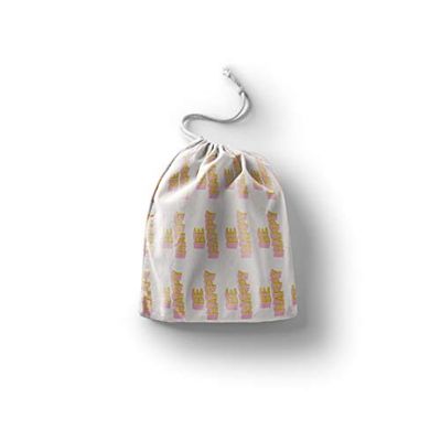 Bonamaison Printed Cotton Produce Bag with Drawstring, Reusable Grocery Bag, Biodegradable Eco-Friendly Bags, Travel Pouch, Sachet Bags, Shopping Bag, Eco Friendly, Foldable, Size: 30x40 Cm