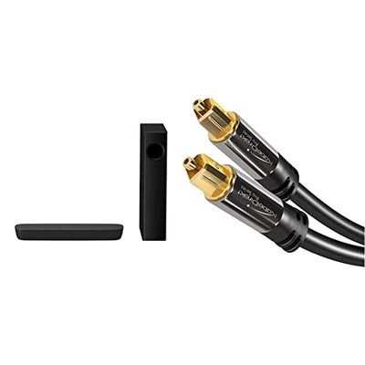 Panasonic SC-HTB250EGK Soundbar Bluetooth, Nero & KabelDirekt TOSLINK Cavo Ottico Audio Digitale, Connettore TOSLINK Maschio, 1 m