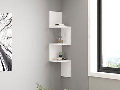 Hanah Home Zikzak, Melamina, Blanco, Talla única