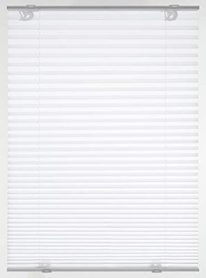 GARDINIA Estore plissado "Somente" com ventosas, cortina dobrável opaca, todas as peças de montagem incluídas, 2 trilhos operacionais de alumínio, branco, 80 x 130 cm (L x A), 32923.