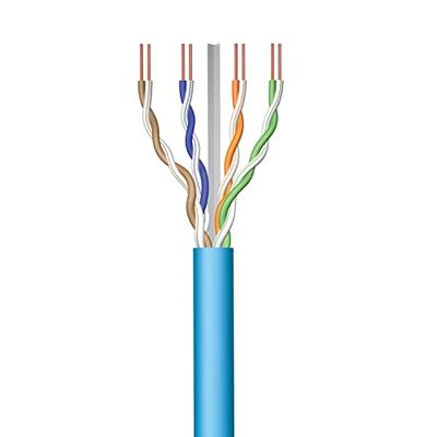 Ewent IM1224 305m Bobina Cavo di Rete Ethernet CAT.6|LSZH|U-UTP|AWG23/1|CU Rame puro solido|CPR, Classe Eca|10GBit Ethernet|500 MHz| ideale per PC,Router,Modem,Switch,TV,PS5,Xbox, BLU 305 Metri