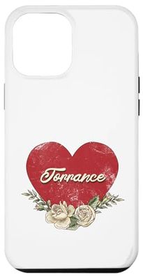 Torrance California City USA Vintage Vacation Heart Roses Case for iPhone 12 Pro Max