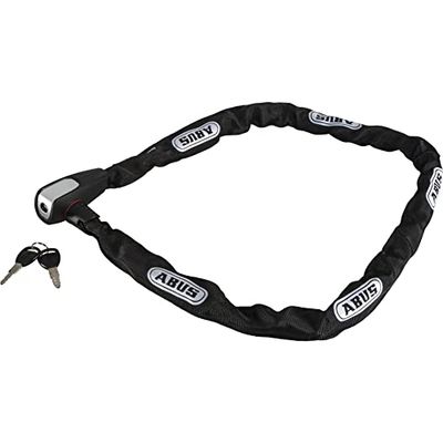 ABUS Anti-roubo de corrente Catena 6806K - Anti-roubo de bicicleta leve de aço endurecido com tubo têxtil moderno - nível de segurança 6 - 110 cm - preto