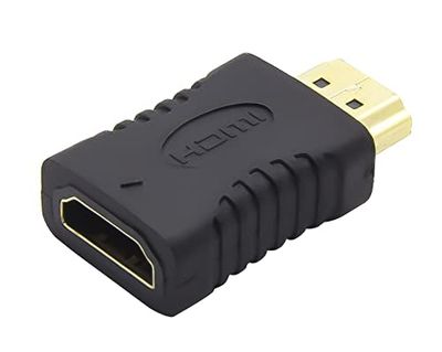 PremiumCord Adapter HDMI-aansluiting voor HDMI-stekker, resolutie 4K @ 60Hz, Full HD 1080p, korte, vergulde aansluitingen, zwart