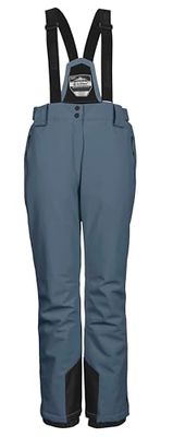 killtec Donna Pantaloni da Sci/Funzionali con Bretelle Staccabili, paraspigoli e Protezione antineve KSW 249 Wmn Ski PNTS_ERIELLE, Taubenblau, 46, 43428-000