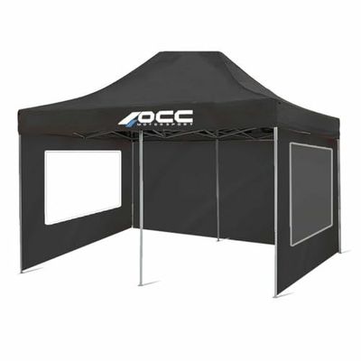 OCC MOTOR SPORT 1 Tente Murale Noire fenêtre 6 x 2 40 mm 420 Oxford, Noir, 6 x 2 metros