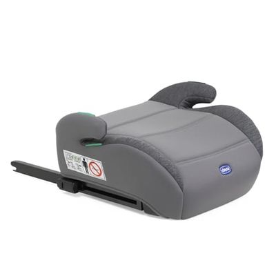 Chicco Quasar Fix i-Size, Silla de Coche para Niños 7-12 Años (126-150 cm), Peso 23-36 kg, Grupo 3, Fácil de Instalar con Sistema Isofix, con Reposabrazos Acolchados y Asiento Cómodo, Gris