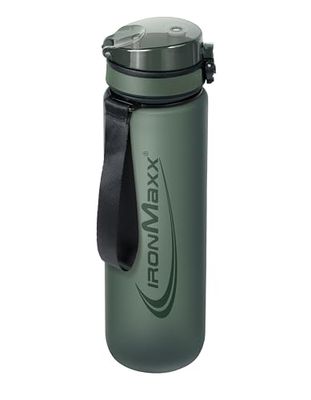 IronMaxx Sport Waterfles, Mineral Green, 1000 ml, robuuste en lekvrije drinkfles met schroefsluiting, BPA-vrij en herbruikbaar, ideaal voor sport en onderweg