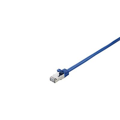 V7 Cat7 Ethernet-kabel, afgeschermd met folie (SFTP) RJ45 (m)/RJ45 (m), netwerkkabel, LAN-kabel 1 m - blauw