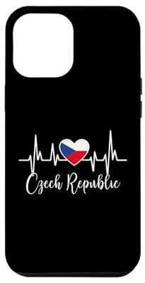 Coque pour iPhone 14 Plus Drapeau de la République tchèque Tchèque Heartbeat ECG Pulse Racines tchèques