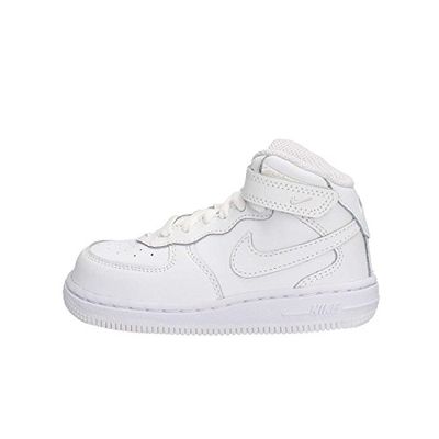 Nike Force 1 Mid (TD), Zapatos de Primeros Pasos, Blanco (White/White-White), 25 EU