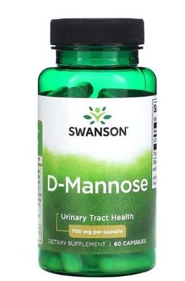 Swanson D-manosa, 700mg - 60 tapones, Apoyo natural para el tracto urinario y la vejiga