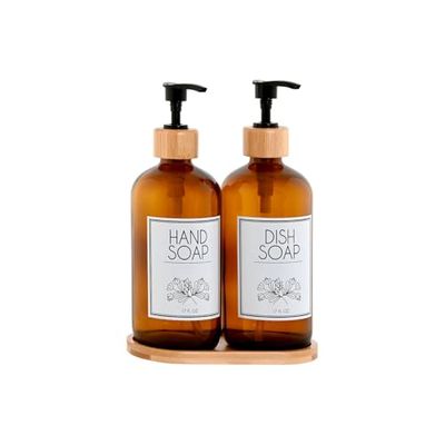 DOSIFICADOR SET 3 CRISTAL BAMBU 7,5X7,5X20 500ML