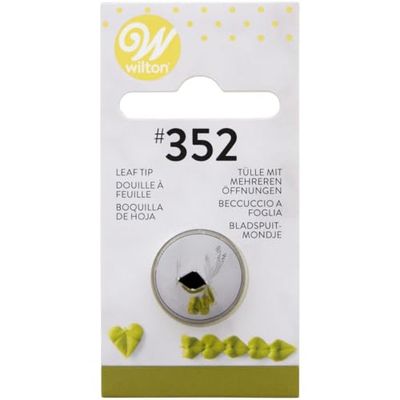 Wilton Beccucci in Acciaio Inox 352 Foglia Cardato, Beccucci Sac a Poche, Piping Tip Riutilizzabile per Decorare Torte, Cupcake, Biscotti, Pasticcini