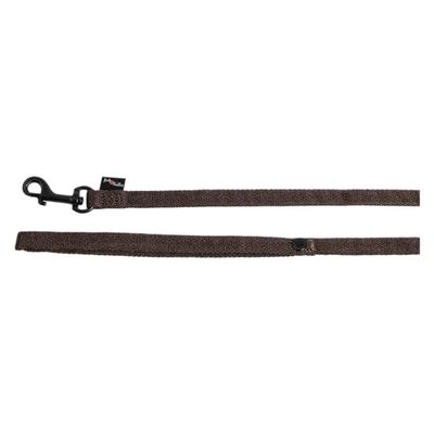 JACK AND VANILLA, Laisse pour Chien, Modèle Comfort Tube Nylon, Couleur Brun, Taille XS, 12 mm x 152 cm