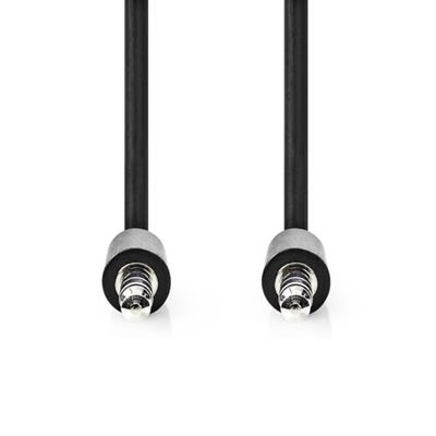 NEDIS Cavo audio stereo - Connettore 3,5 mm - Connettore 3,5 mm - Nichelato - 1,00 m - Rotondo - Nero - Etichetta